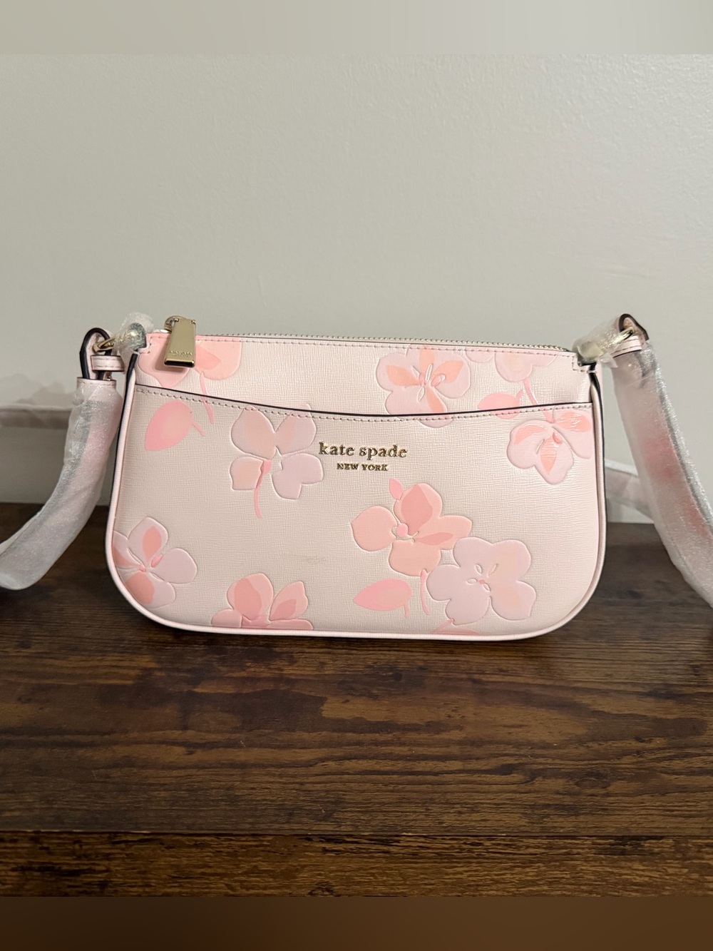 Kate Spade Bleecker Spring Pansies Mini Crossbody Bag New Without Tags